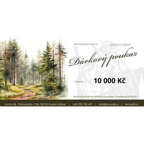Dárkový poukaz elektronický 10 000 Kč